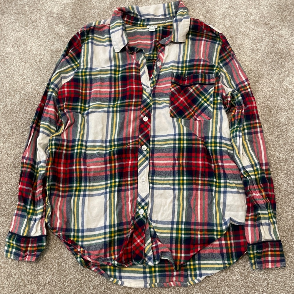 Aerie Long sleeve button down Flannel, Small
